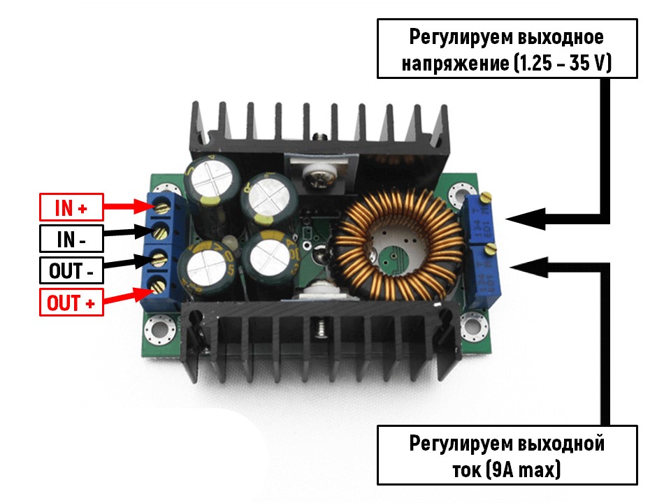 Схема лабораторного блока питания из китайских модулей